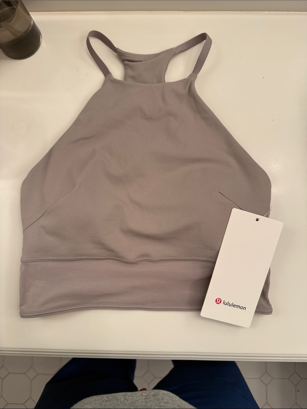 lululemon athletica High-Neck Sports Bra — Light Mauve